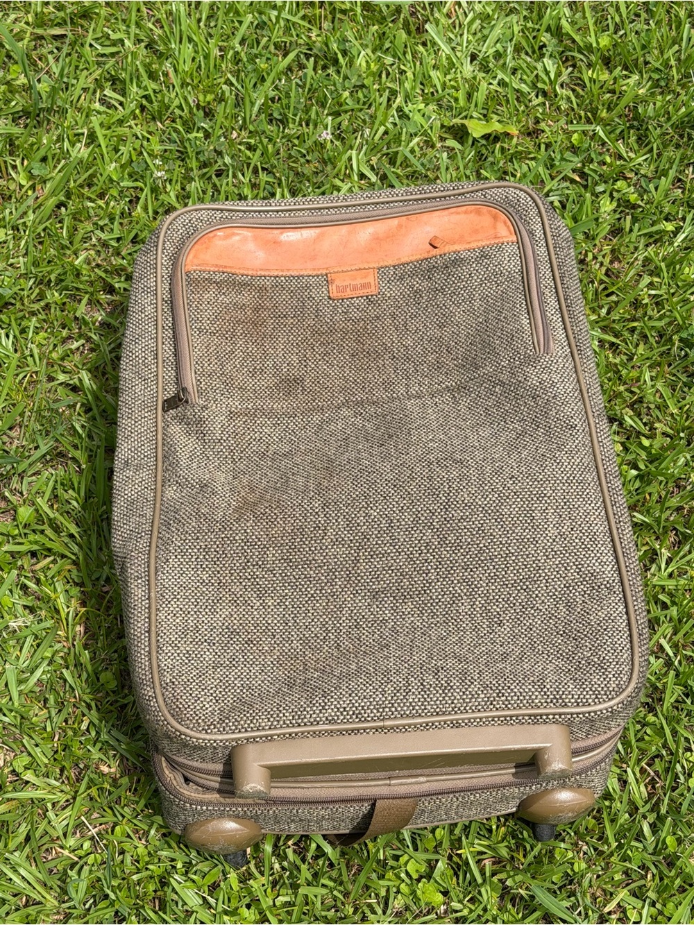 Vintage 24” Hartmann Tweed Rolling Suitcase/Luggage READ